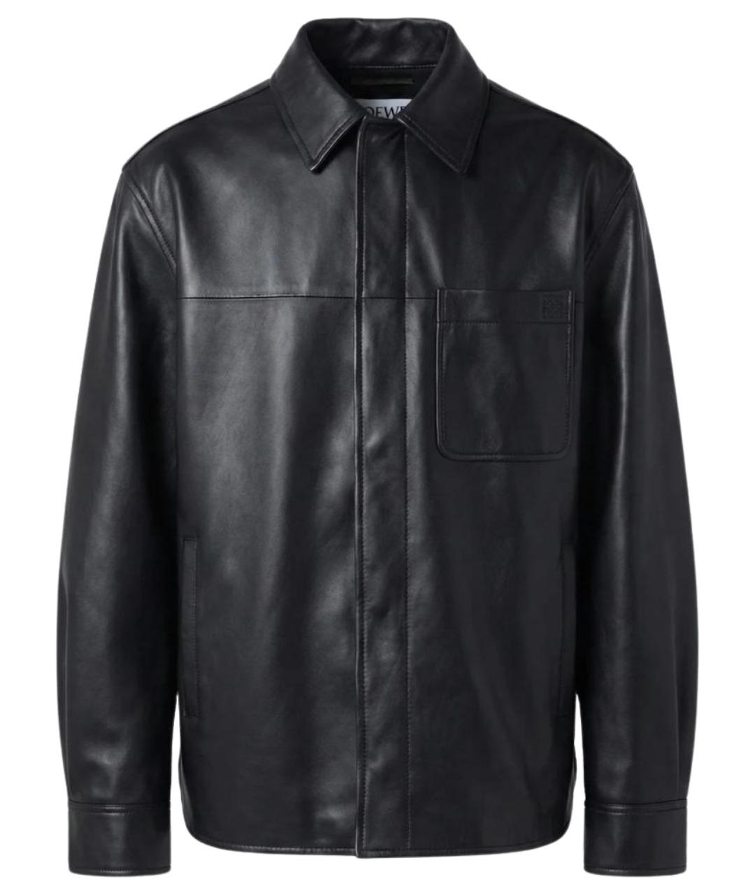 LOEWE Черная кожаная куртка, фото 1