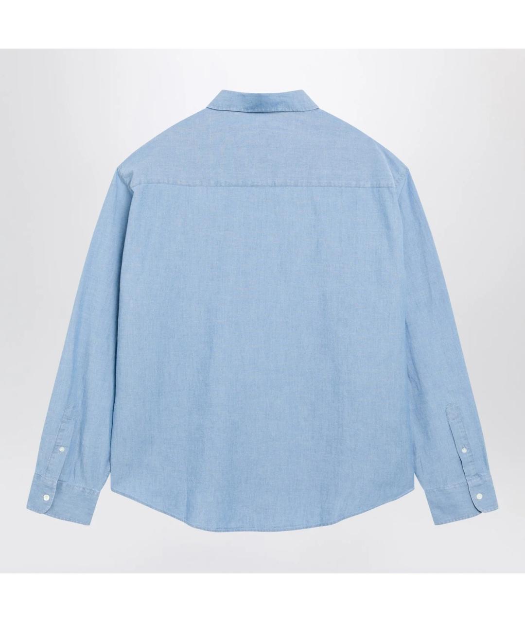 Ami Paris Синяя хлопковая кэжуал рубашка, фото 2