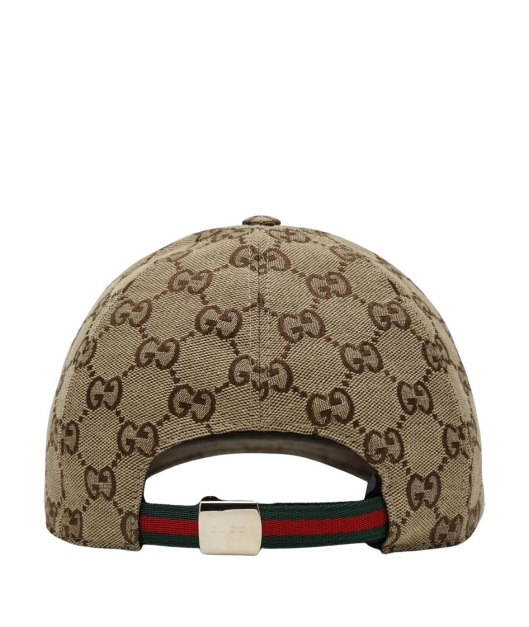 GUCCI Коричневая хлопковая кепка, фото 2