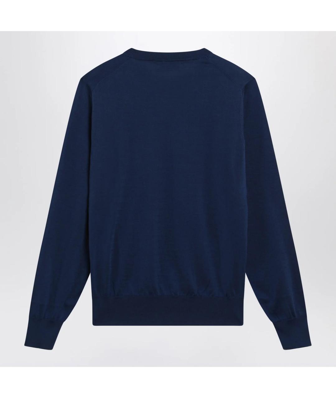 BRUNELLO CUCINELLI Темно-синий хлопковый джемпер / свитер, фото 2