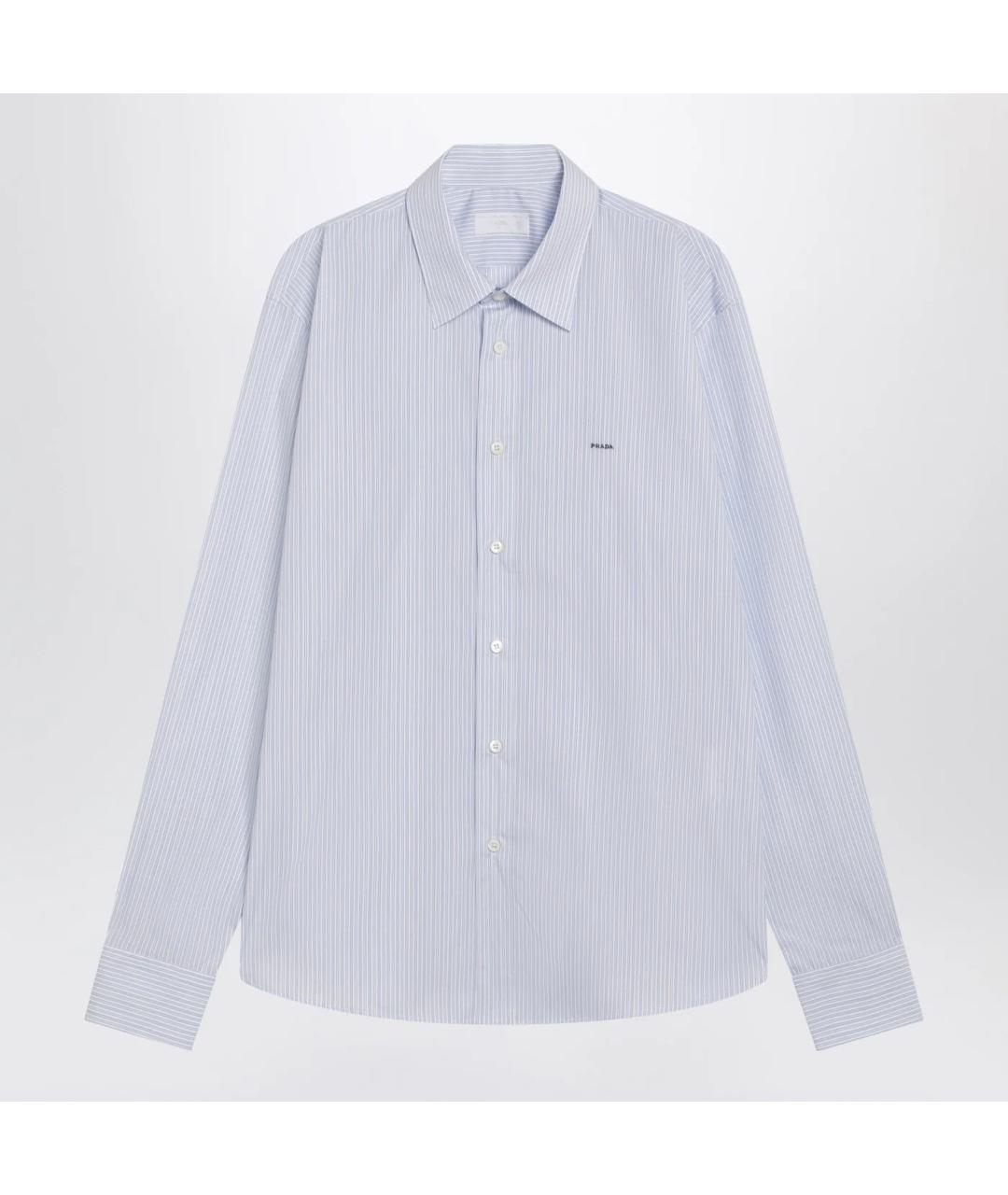 PRADA Голубая хлопковая кэжуал рубашка, фото 3