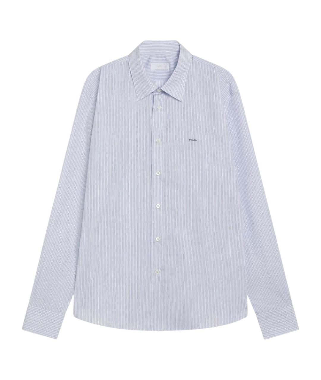 PRADA Голубая хлопковая кэжуал рубашка, фото 1