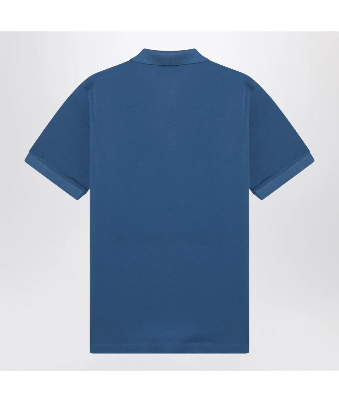 PRADA Синее хлопковое поло с коротким рукавом, фото 2