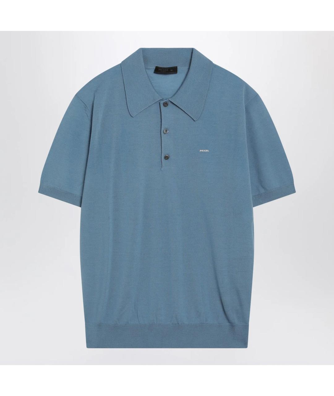 PRADA Голубой шерстяной джемпер / свитер, фото 3