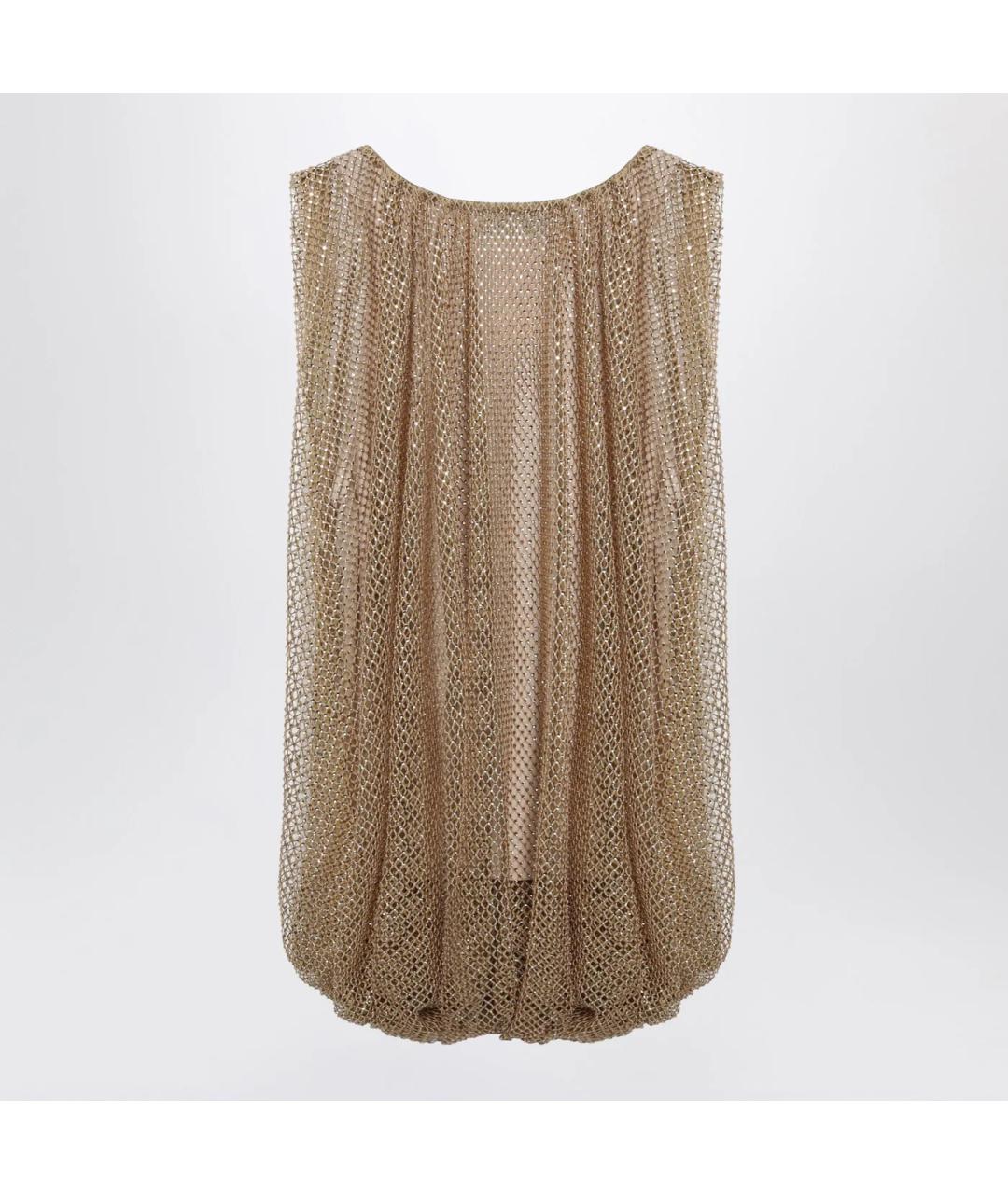 SPORTMAX Бежевая полиэстеровая блузы, фото 2