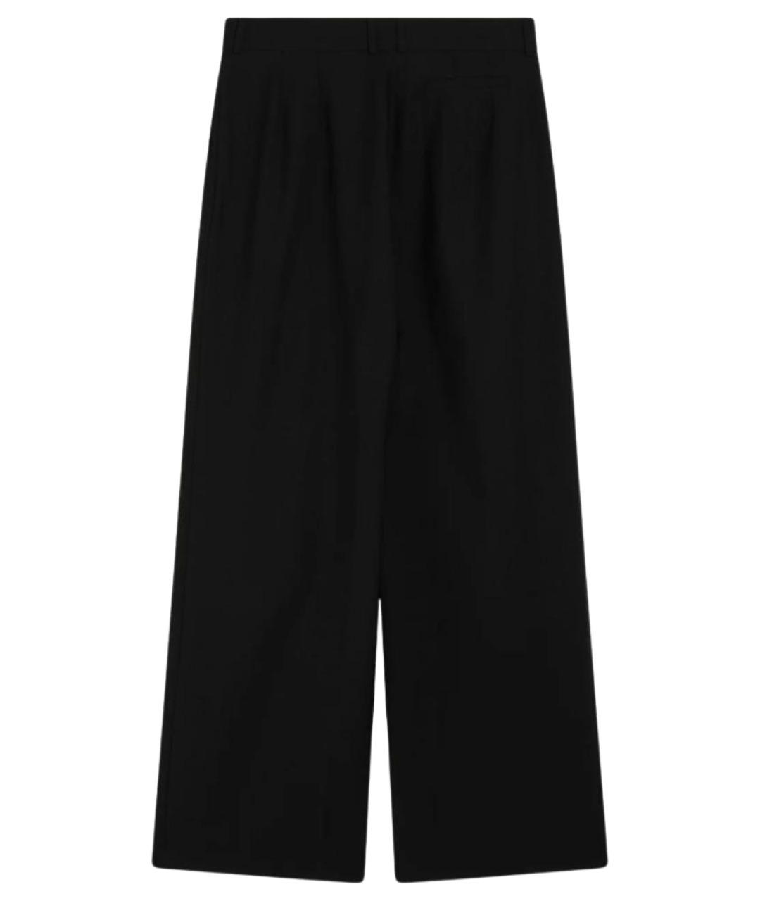 THE FRANKIE SHOP Черные шерстяные брюки широкие, фото 2