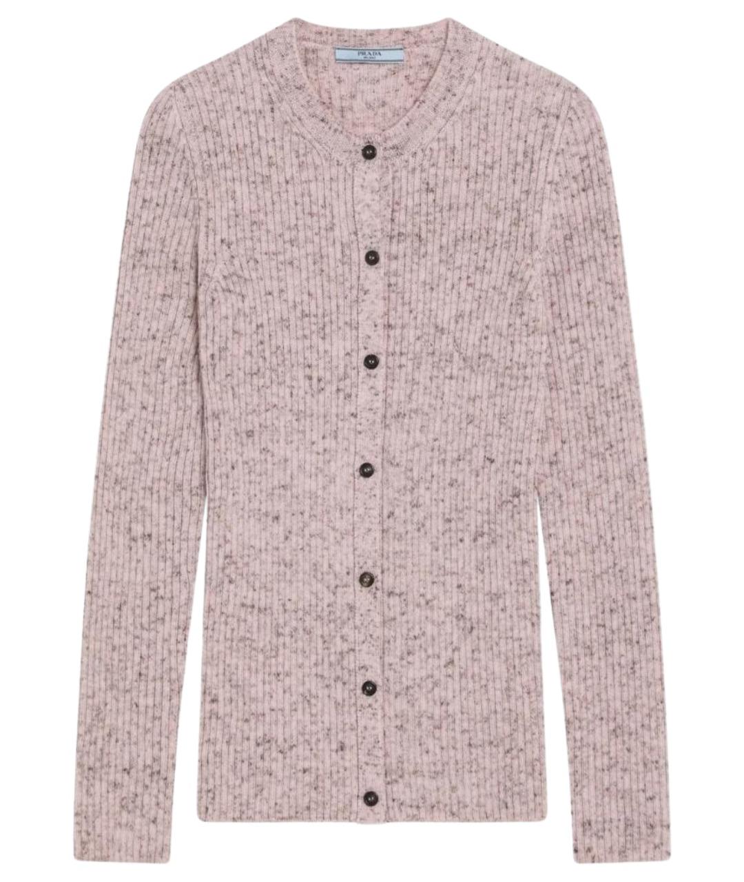 PRADA Розовый шерстяной кардиган, фото 1