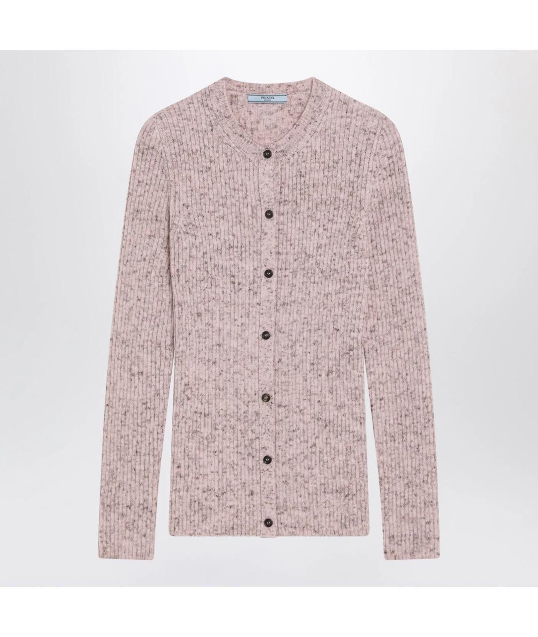 PRADA Розовый шерстяной кардиган, фото 3