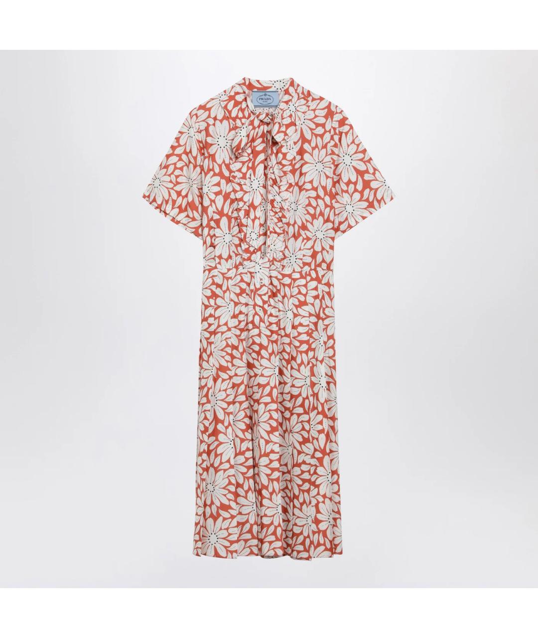 PRADA Красное вискозное повседневное платье, фото 3