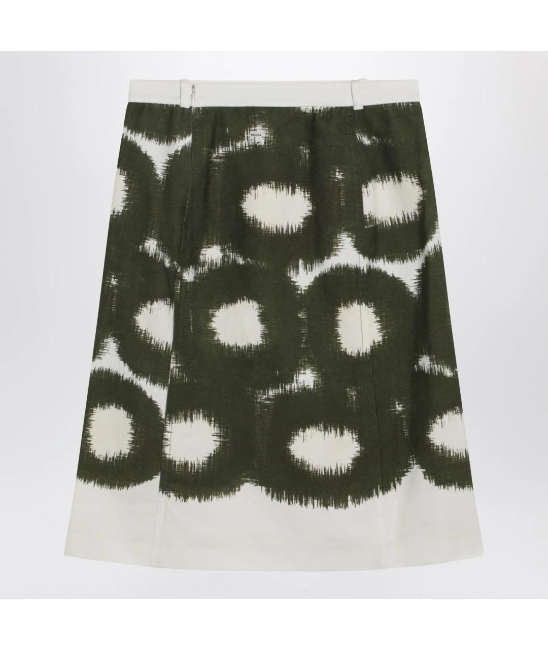 PRADA Зеленая хлопковая юбка миди, фото 2