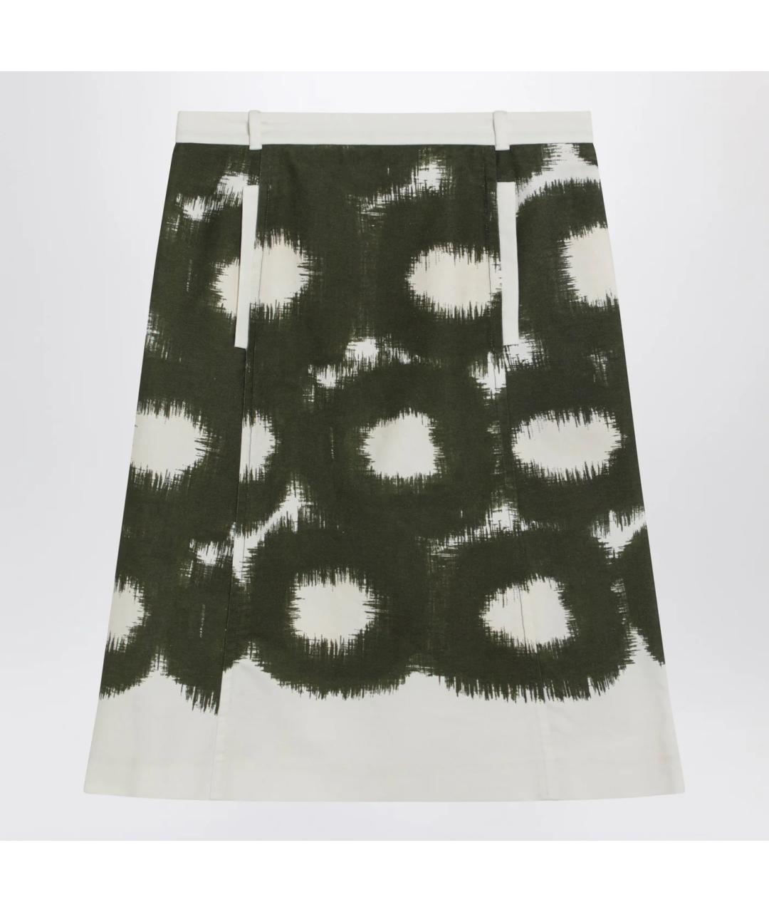 PRADA Зеленая хлопковая юбка миди, фото 3