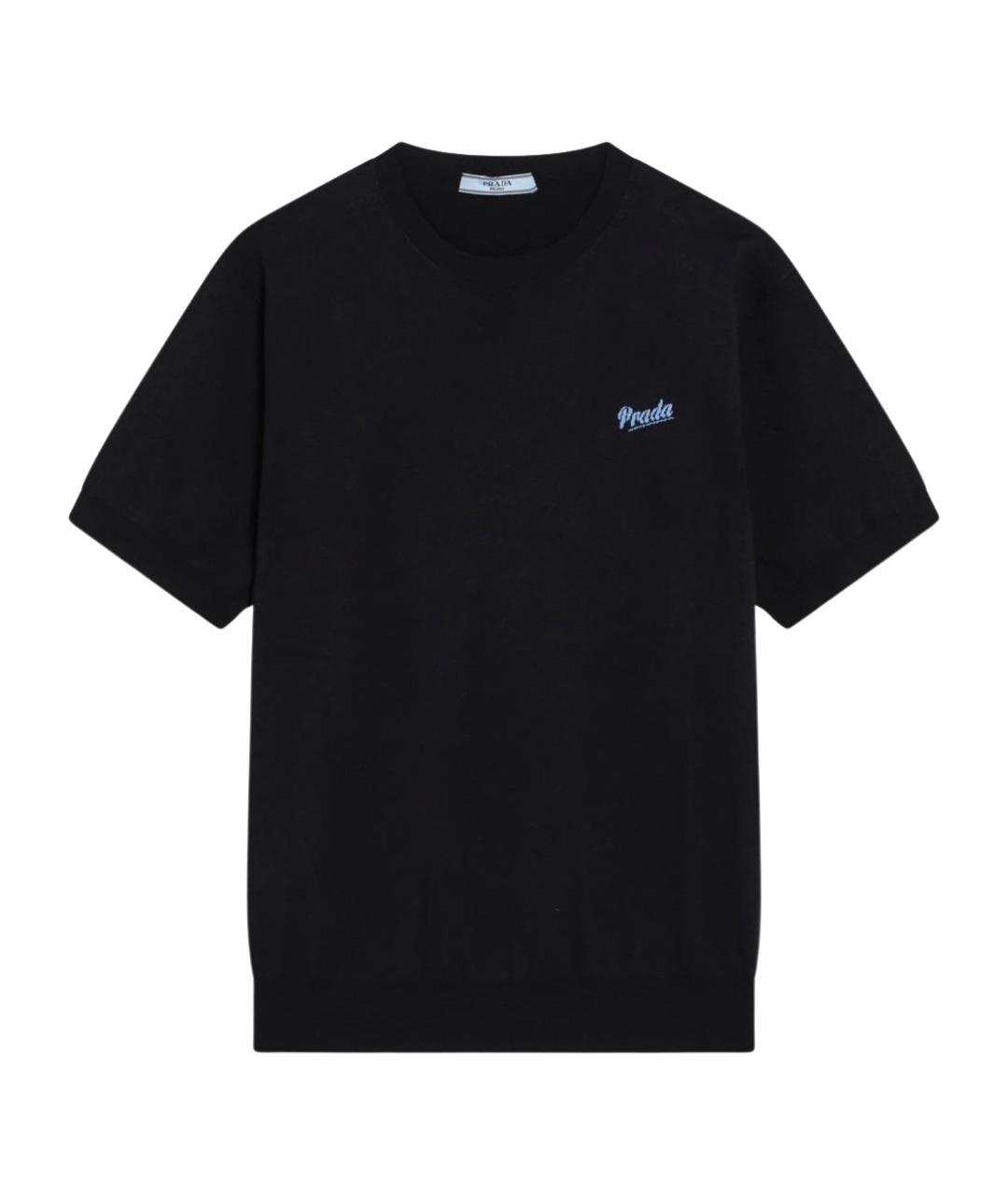 PRADA Темно-синий шелковый джемпер / свитер, фото 1