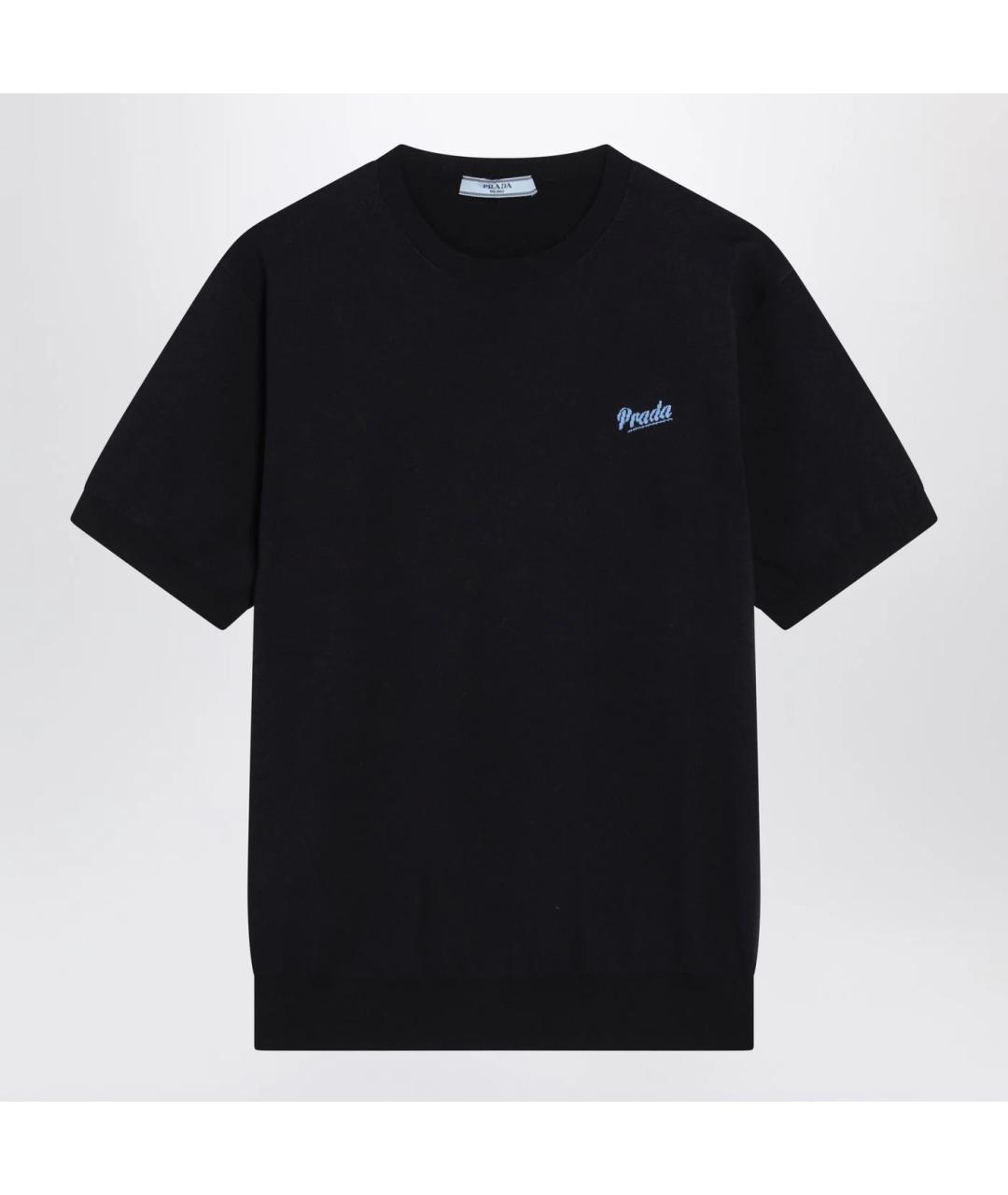 PRADA Темно-синий шелковый джемпер / свитер, фото 3