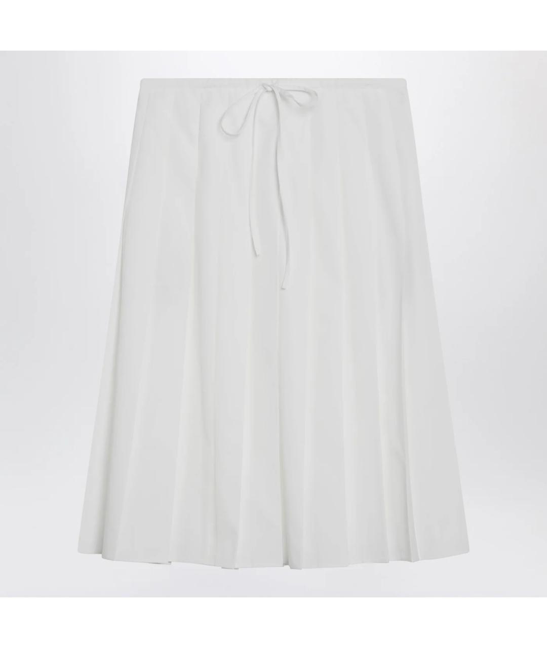 PRADA Белая хлопковая юбка миди, фото 3
