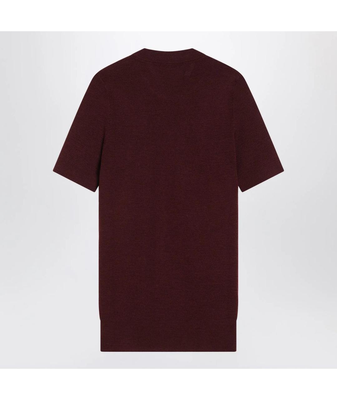 PRADA Бордовый шерстяной джемпер / свитер, фото 2