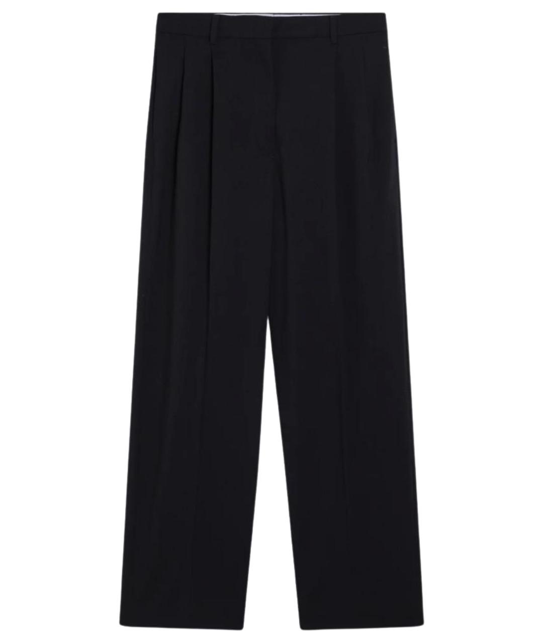 MIU MIU Темно-синие шерстяные прямые брюки, фото 1