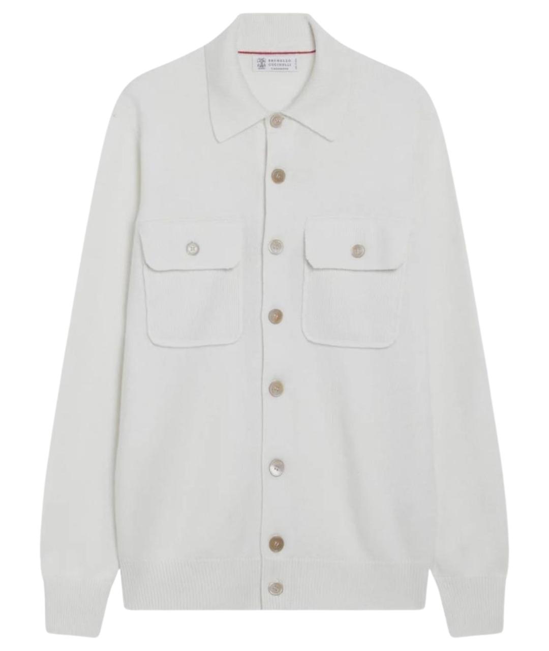 BRUNELLO CUCINELLI Белый кашемировый кардиган, фото 1