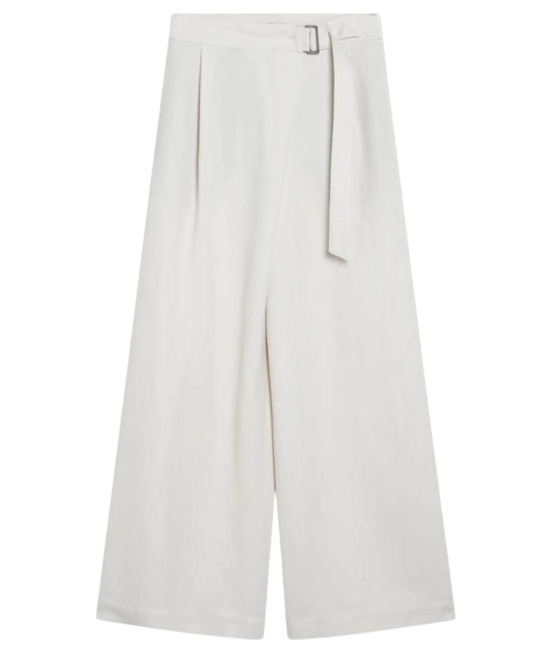 BRUNELLO CUCINELLI Белые вискозные брюки широкие, фото 1