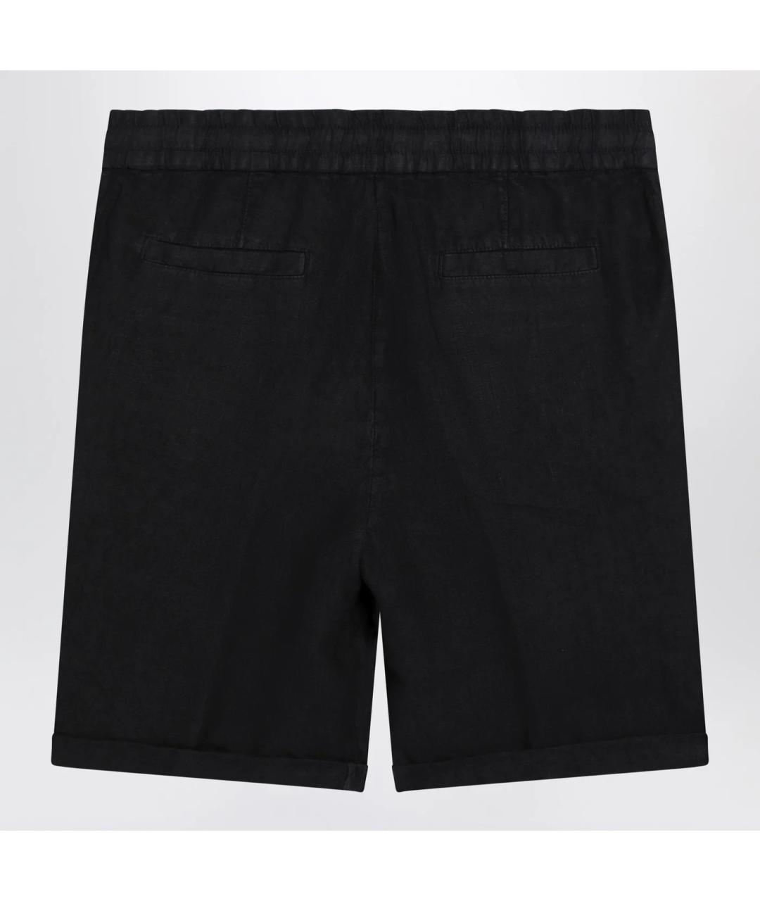 BRUNELLO CUCINELLI Темно-синие льняные шорты, фото 2