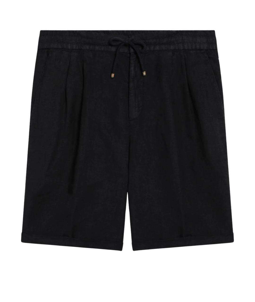 BRUNELLO CUCINELLI Темно-синие льняные шорты, фото 1