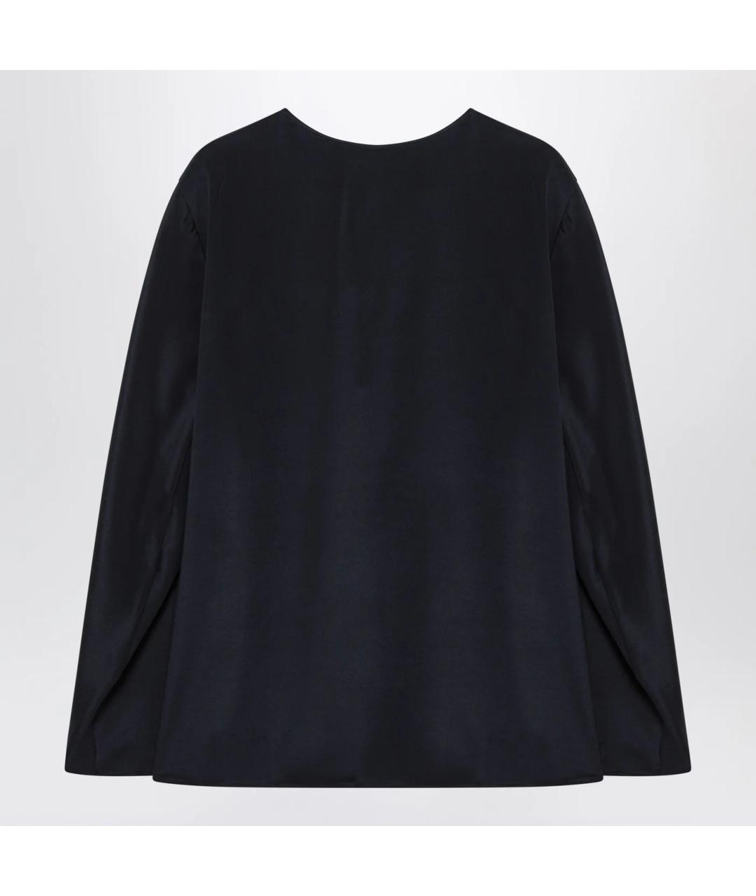 MAX MARA Темно-синяя хлопковая блузы, фото 2