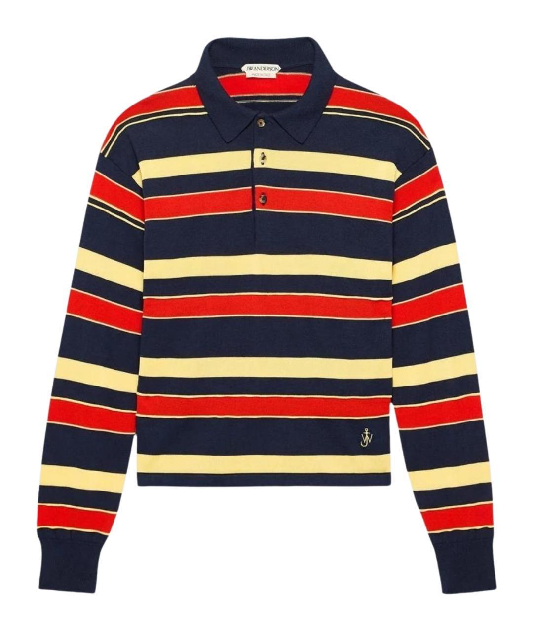 J.W.ANDERSON Мульти хлопковое поло с длинным рукавом, фото 1