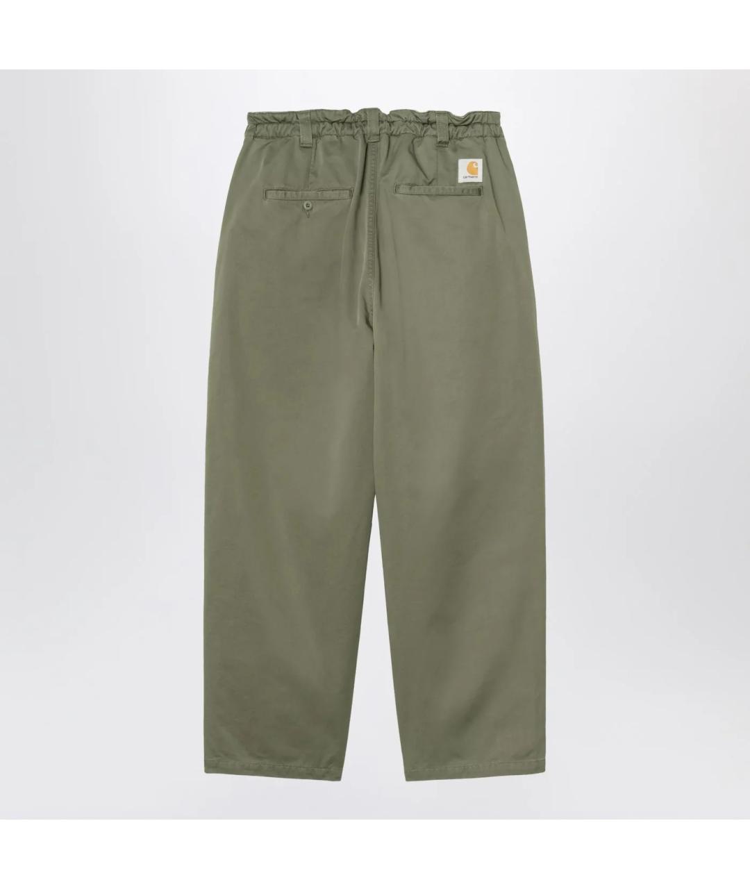 CARHARTT WIP Зеленые хлопковые повседневные брюки, фото 2