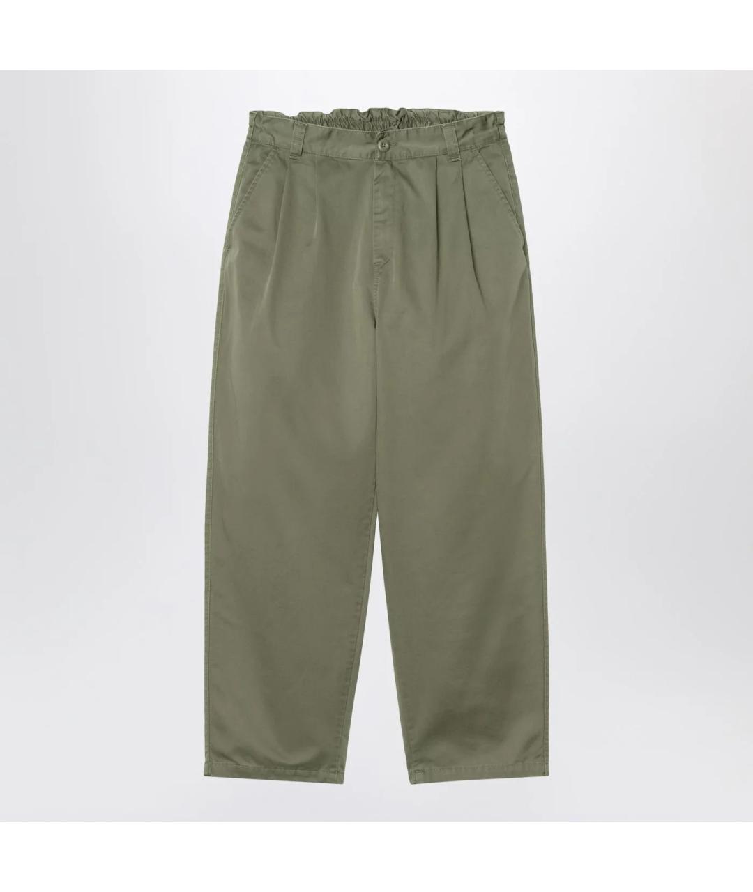 CARHARTT WIP Зеленые хлопковые повседневные брюки, фото 3