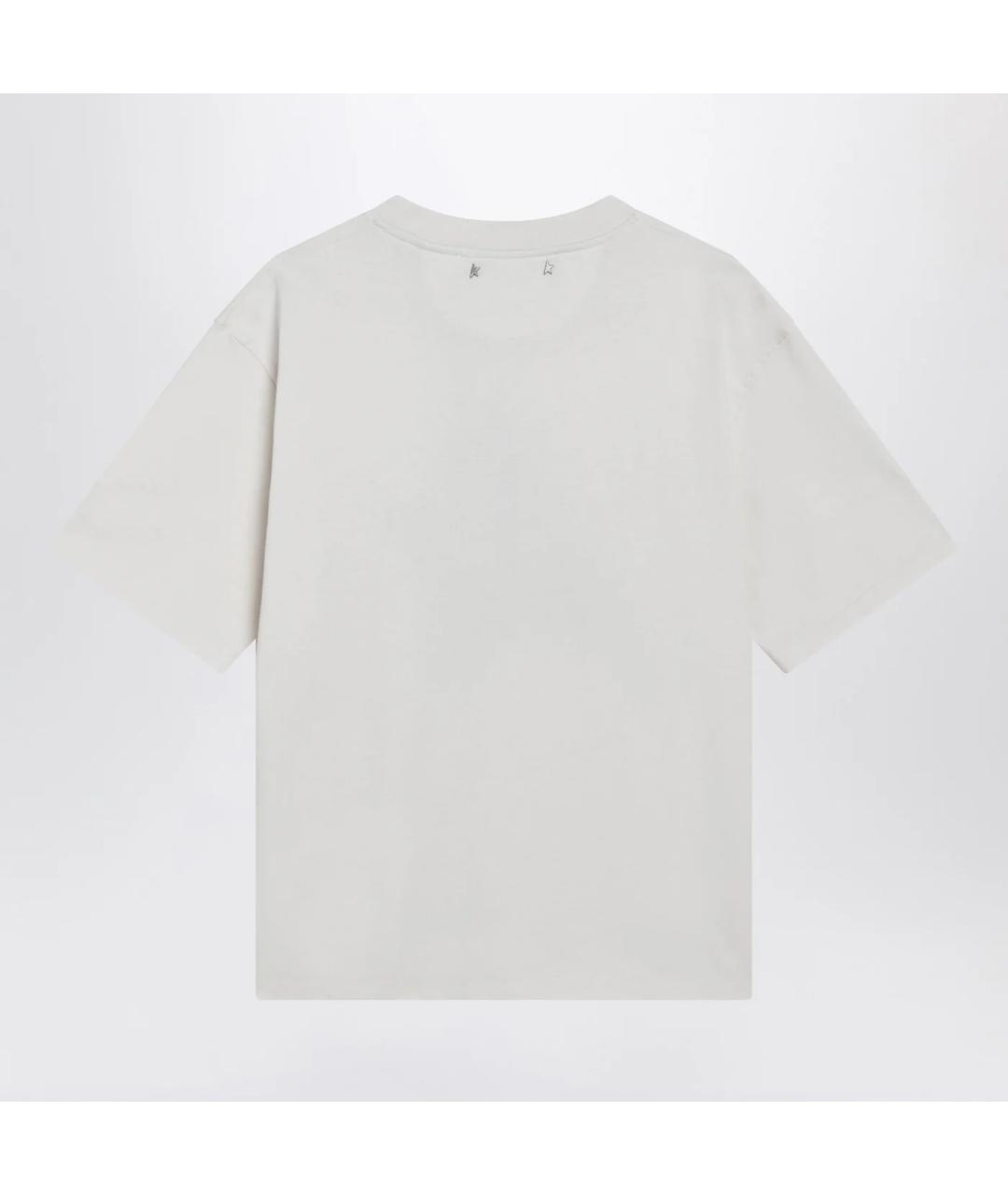 GOLDEN GOOSE DELUXE BRAND Белая хлопковая футболка, фото 2