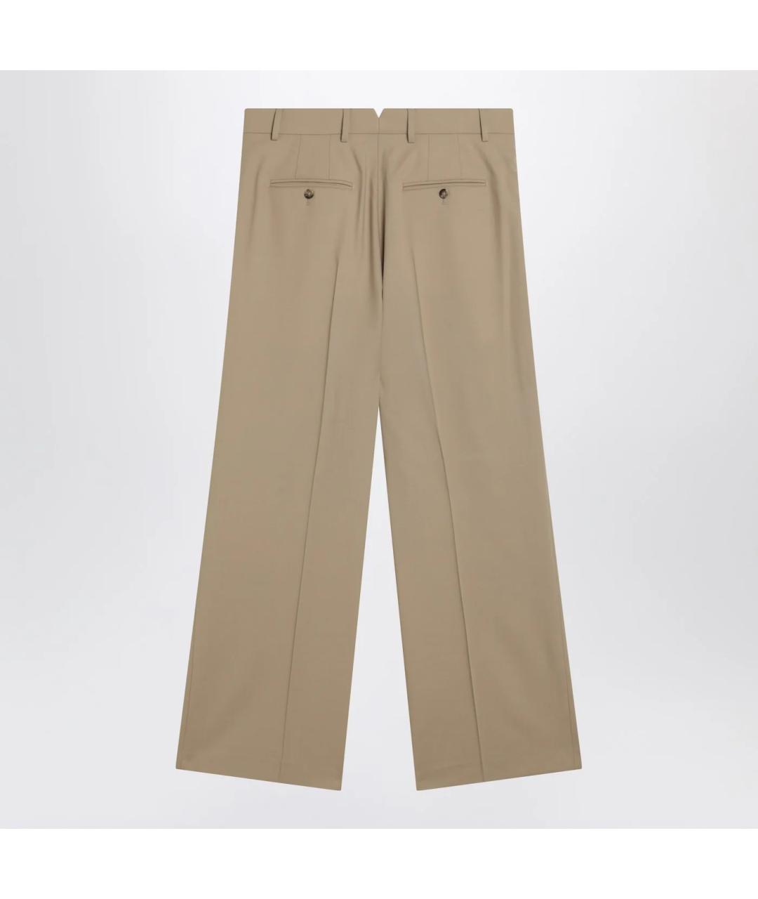 Ami Paris Бежевые шерстяные повседневные брюки, фото 2