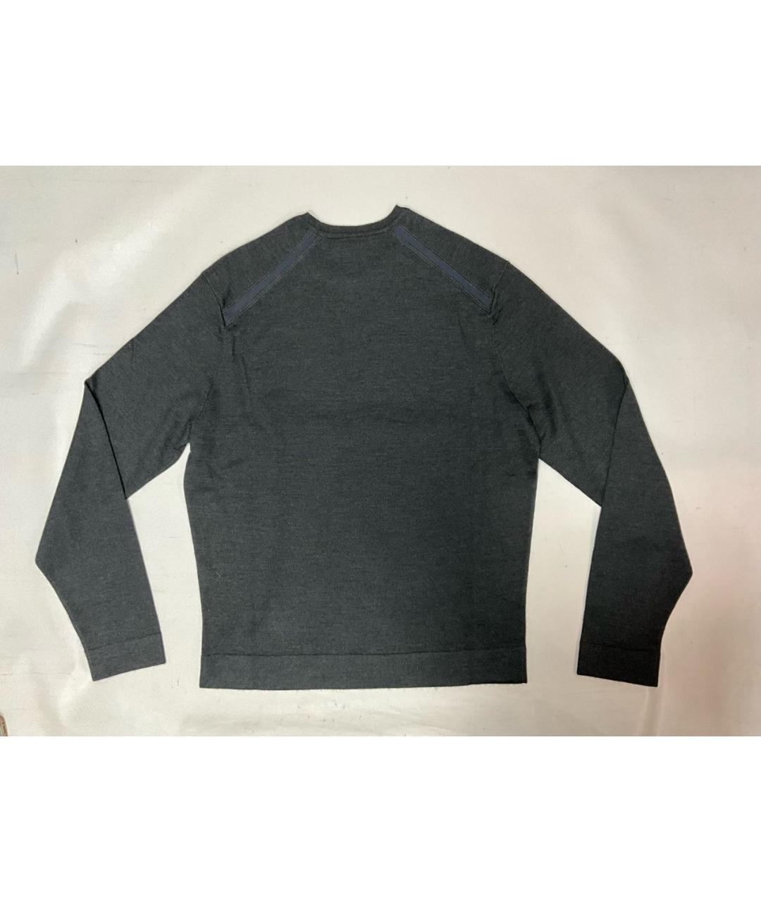 LORO PIANA Серый шерстяной джемпер / свитер, фото 6