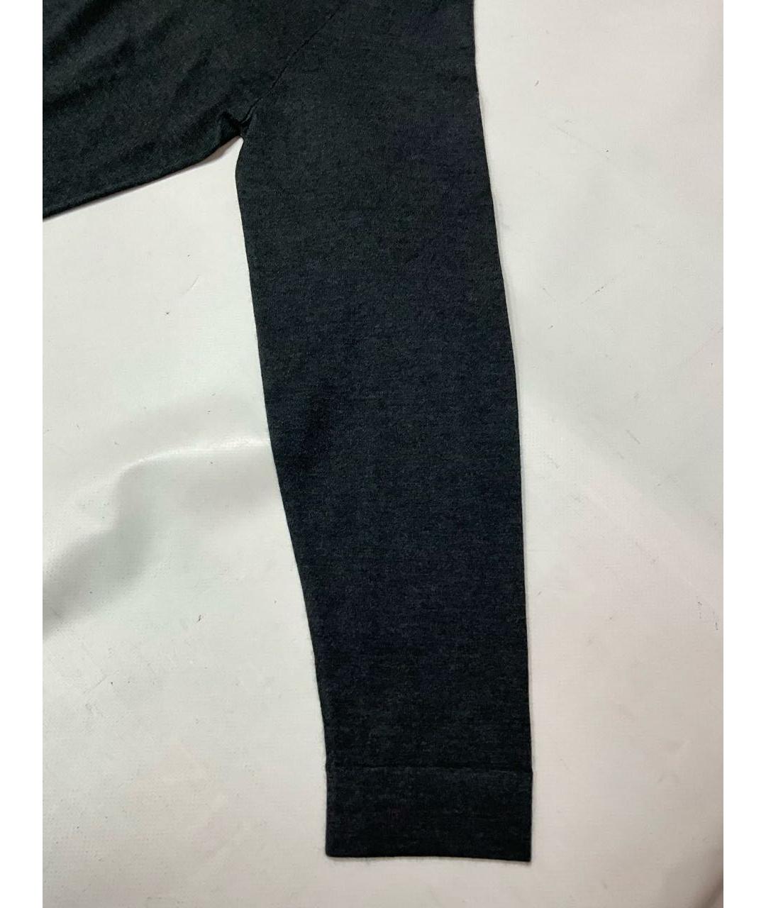 LORO PIANA Серый шерстяной джемпер / свитер, фото 5