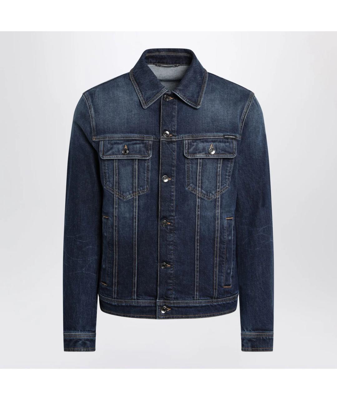 DOLCE&GABBANA Синяя хлопковая куртка, фото 3