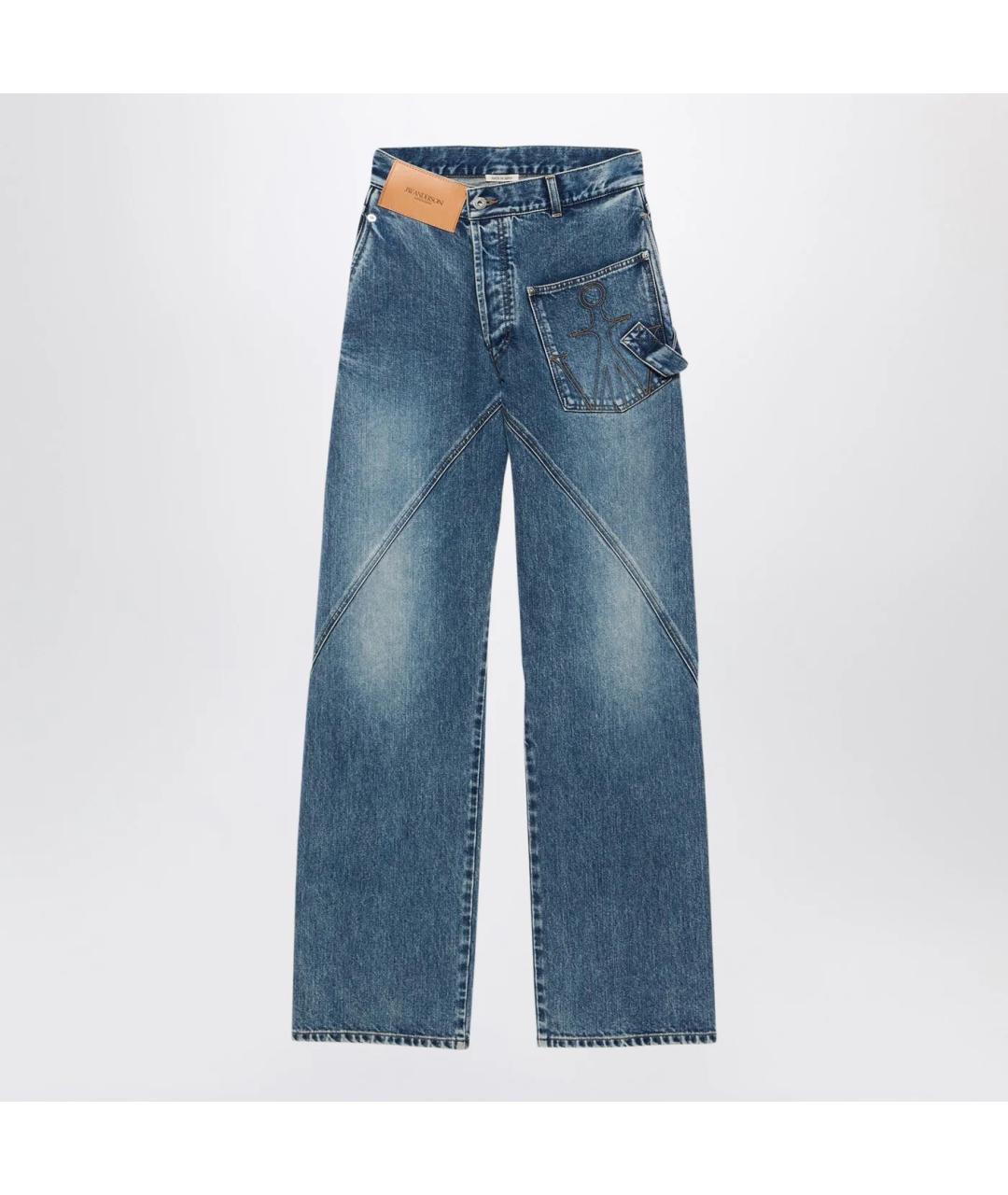 J.W.ANDERSON Синие хлопковые прямые джинсы, фото 3