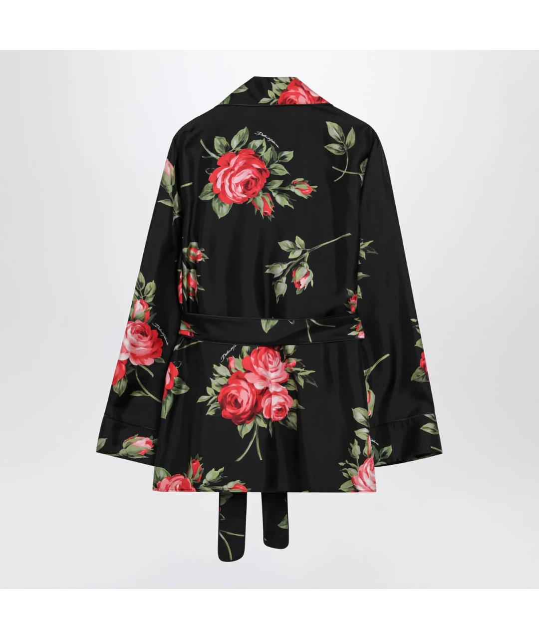 DOLCE&GABBANA Черная шелковая рубашка, фото 2