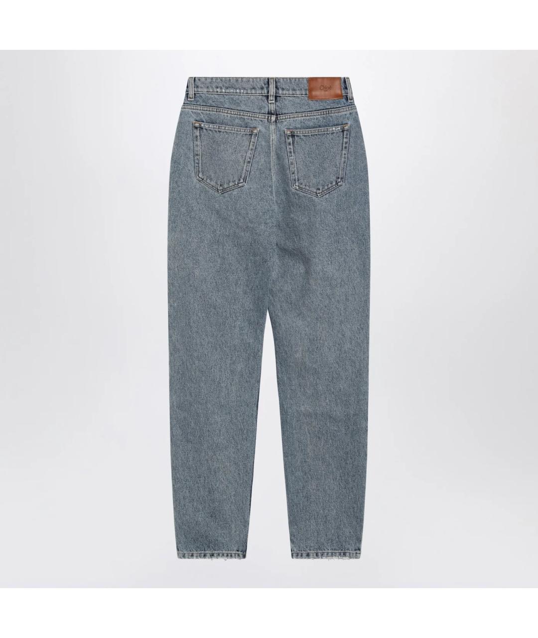 CHLOE Голубые хлопковые прямые джинсы, фото 2