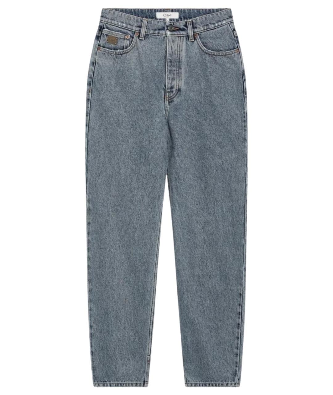 CHLOE Голубые хлопковые прямые джинсы, фото 1