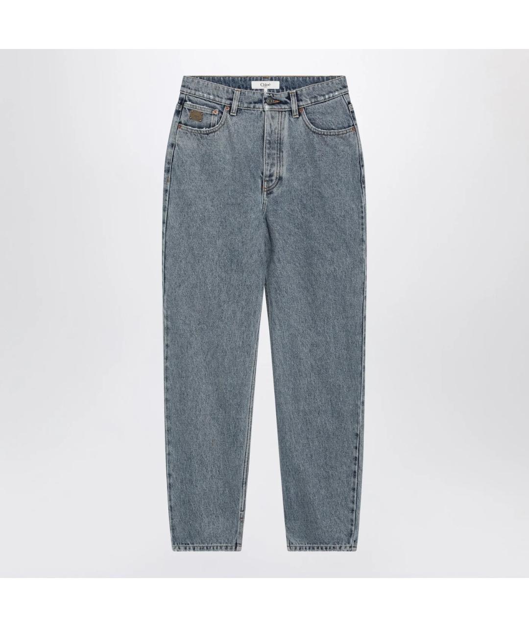 CHLOE Голубые хлопковые прямые джинсы, фото 3