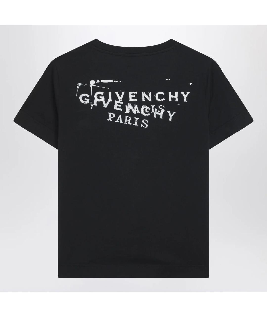 GIVENCHY Черная хлопковая футболка, фото 2
