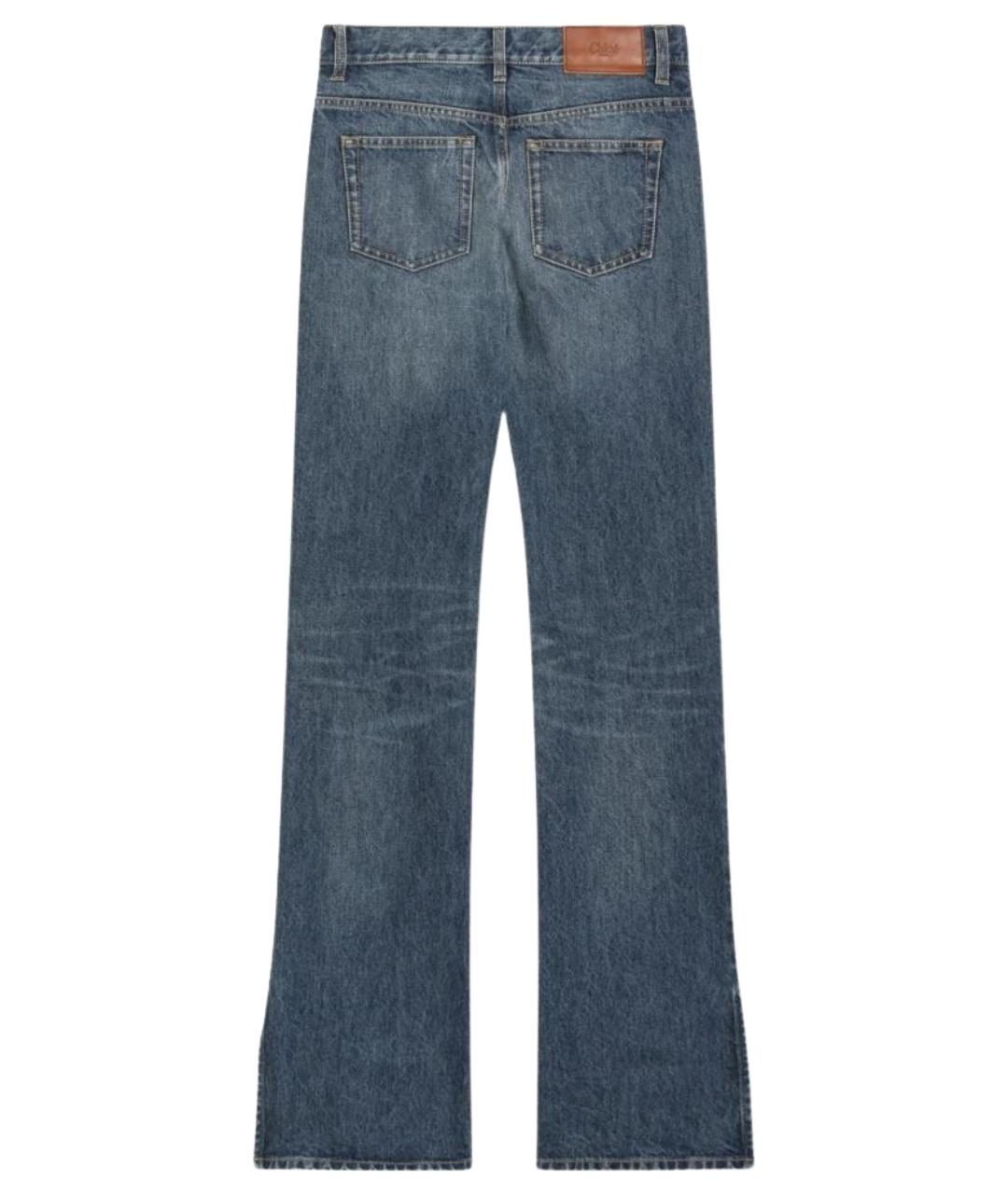 CHLOE Синие хлопковые прямые джинсы, фото 2