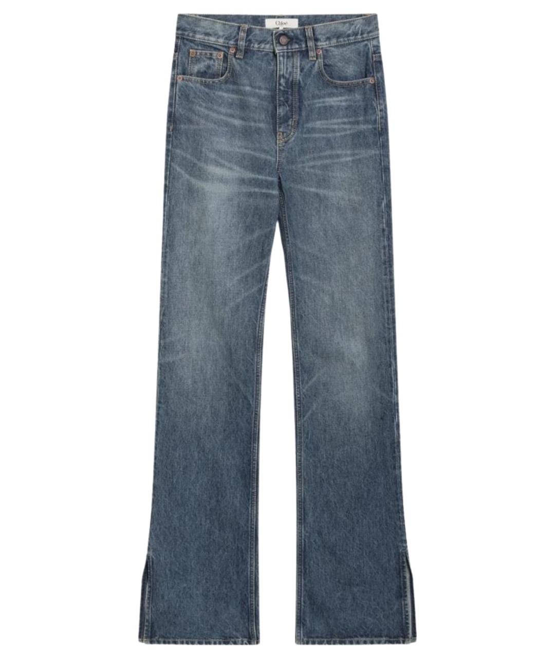 CHLOE Синие хлопковые прямые джинсы, фото 1