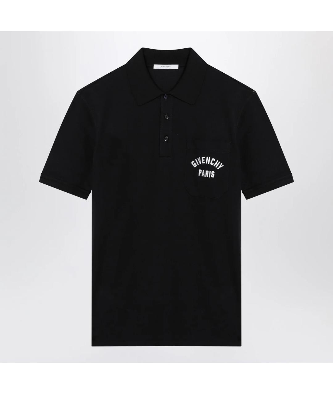 GIVENCHY Темно-синее хлопковое поло с коротким рукавом, фото 3