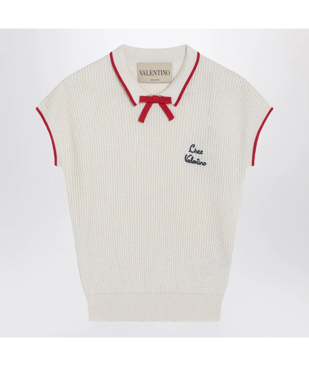 VALENTINO Бежевая хлопковая жилетка, фото 3