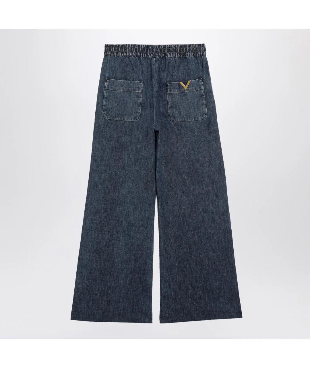 VALENTINO Синие хлопковые прямые джинсы, фото 2