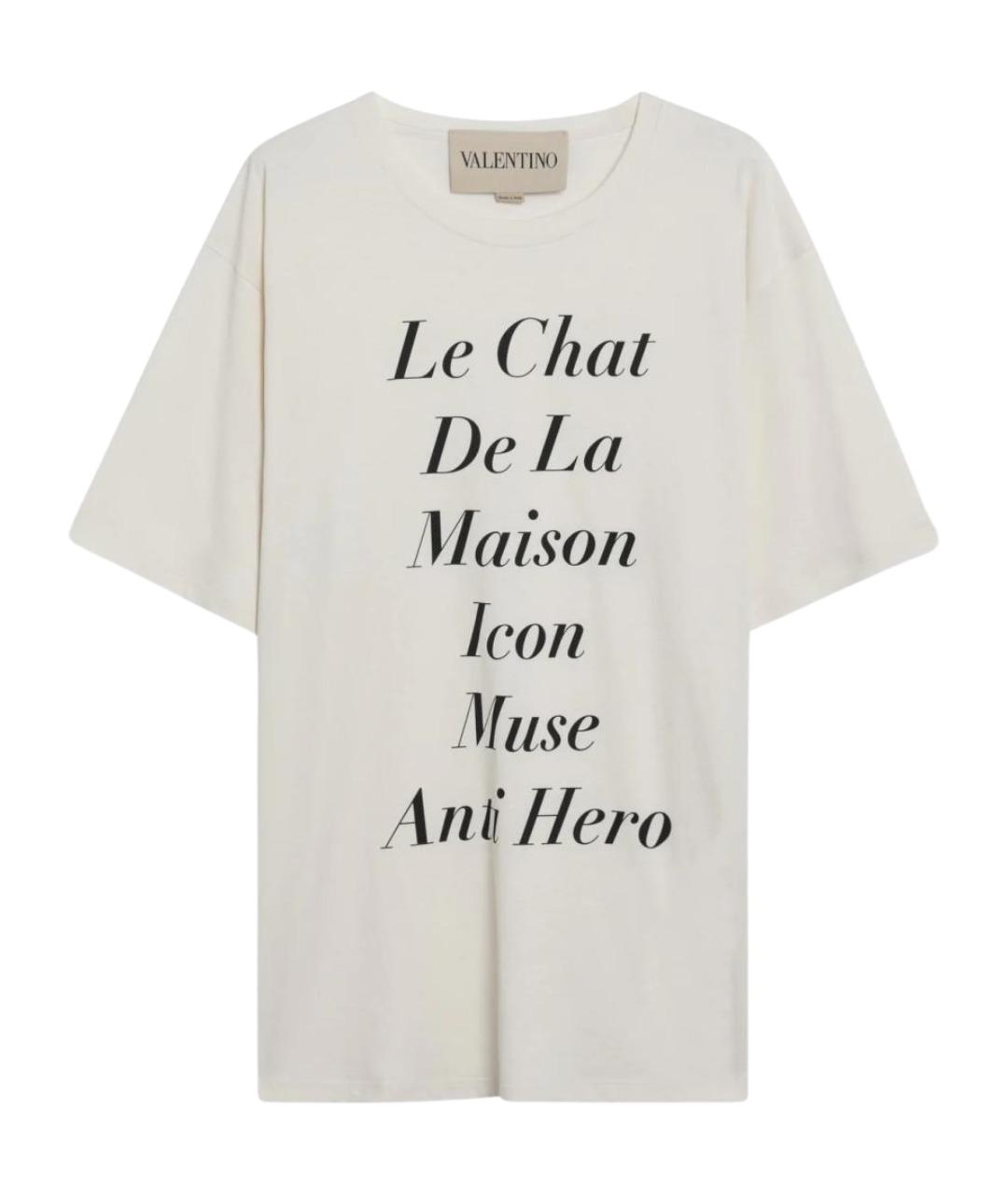 VALENTINO Белая хлопковая футболка, фото 1