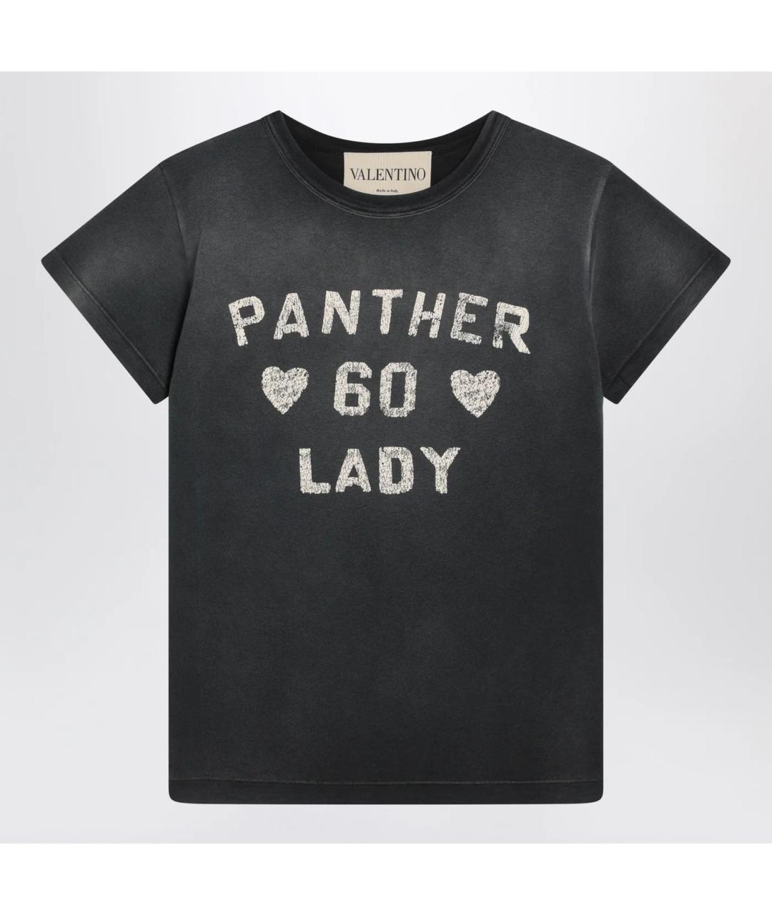 VALENTINO Черная хлопковая футболка, фото 3
