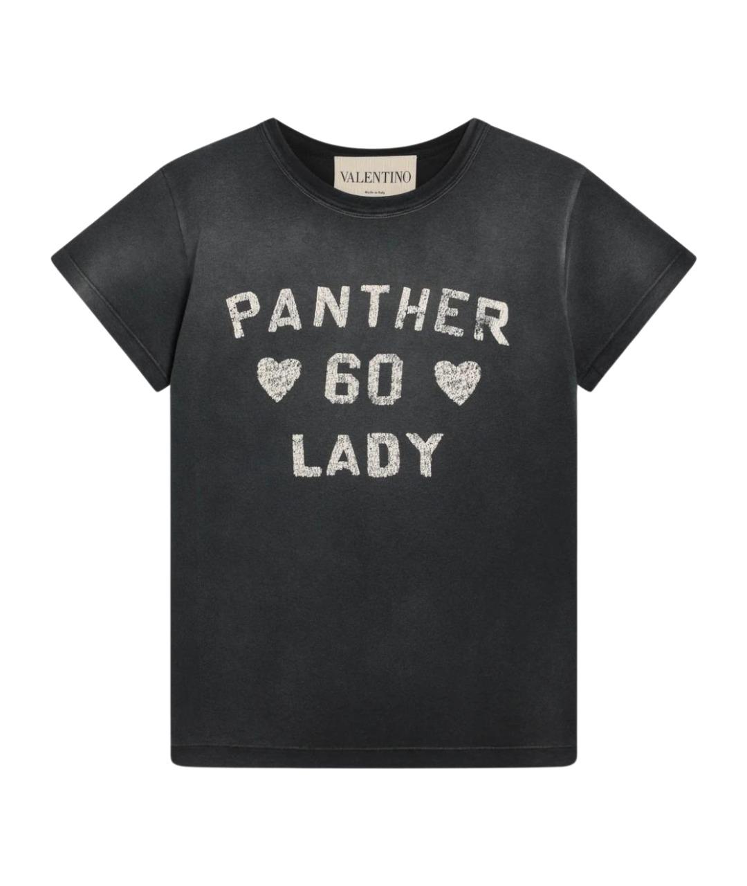 VALENTINO Черная хлопковая футболка, фото 1