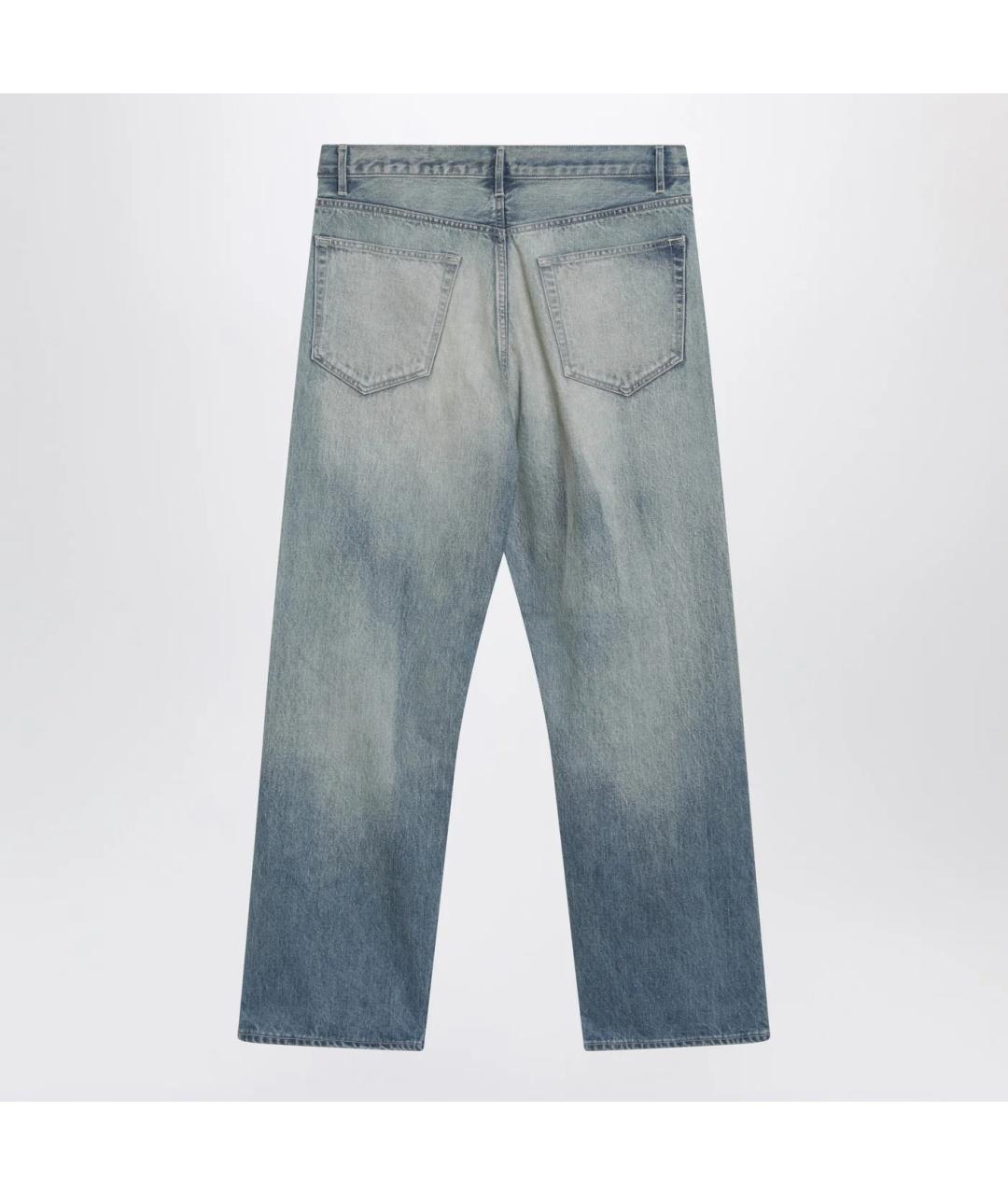 AURALEE Голубые хлопковые прямые джинсы, фото 2