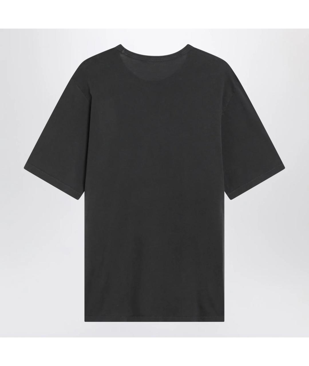 SAINT LAURENT Черная хлопковая футболка, фото 2