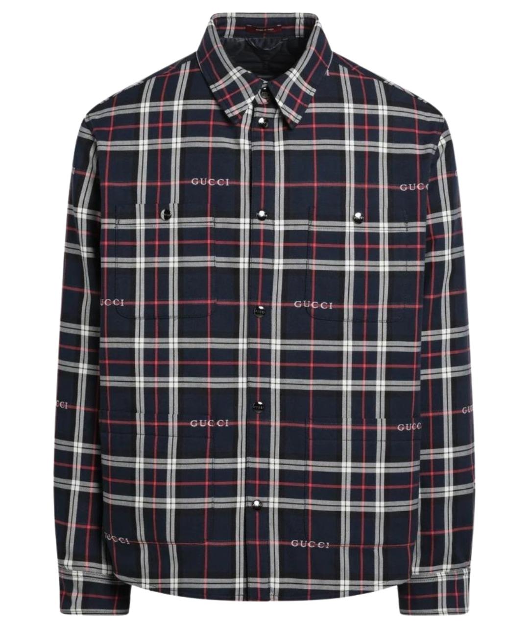 GUCCI Синяя хлопковая куртка, фото 1